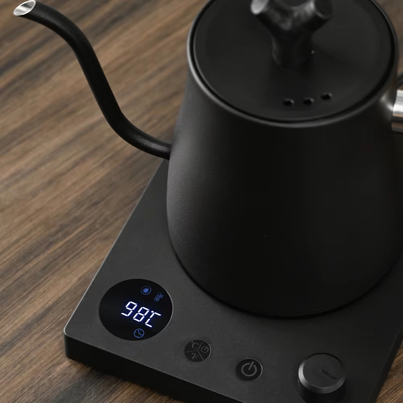 Electric Kettle Temperature Control - 1000ml グースネック電気ケトル ステンレス製 温度調節可能 LEDディスプレイ付き 精密注ぎ出しコーヒーティーポット
