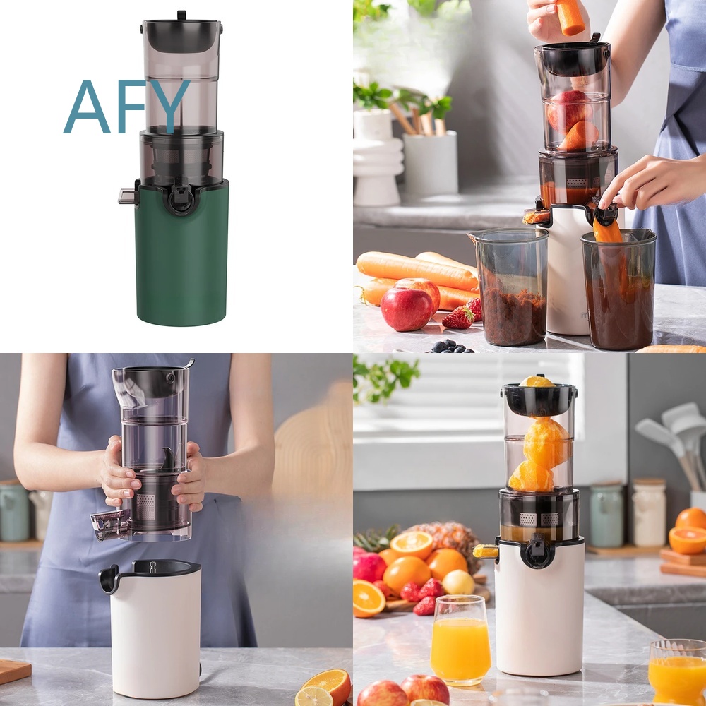 Electric Slow Juicer Cold Press - 家庭用220V電動スロージューサー、自動コールドプレスジュース抽出器、大型投入口と果肉分離機能付き