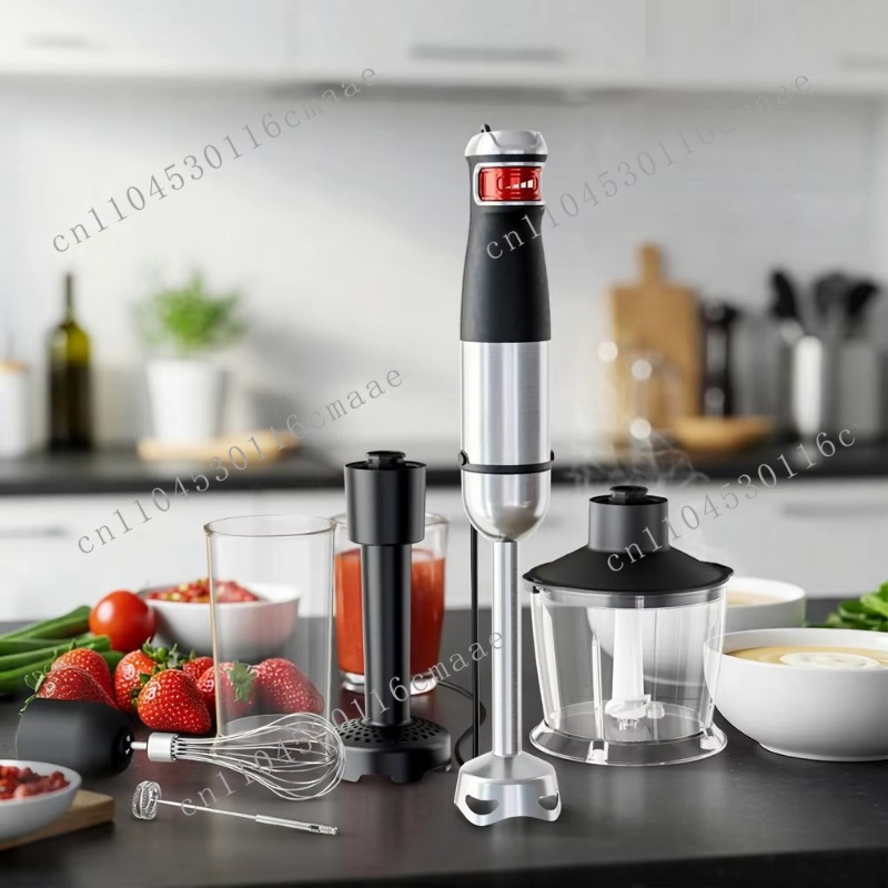 Immersion Hand Blender Set - 6in1 1200Wパワフルハンドブレンダーセット、プロ仕様のイマージョンスティックミキサー、ヘルシーな家庭料理、スープ、ベビーフードに最適