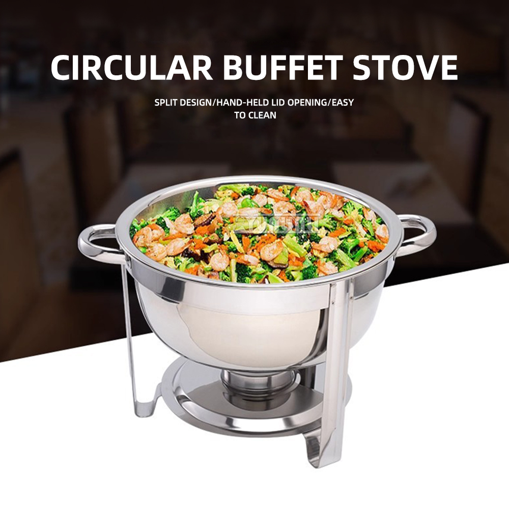 Small Appliances - LS-RG835 7L ステンレス製円形ビュッフェストーブ 断熱小型食事用 ホテルグレード調理器具