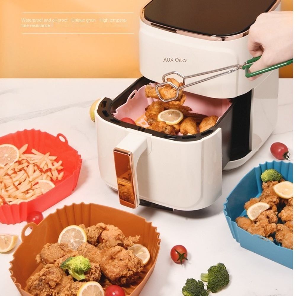 ノンスティックシリコンエアフライヤーライナー ソフトフライド - Air Fryer Silicone Pot Liner のレビューと価格