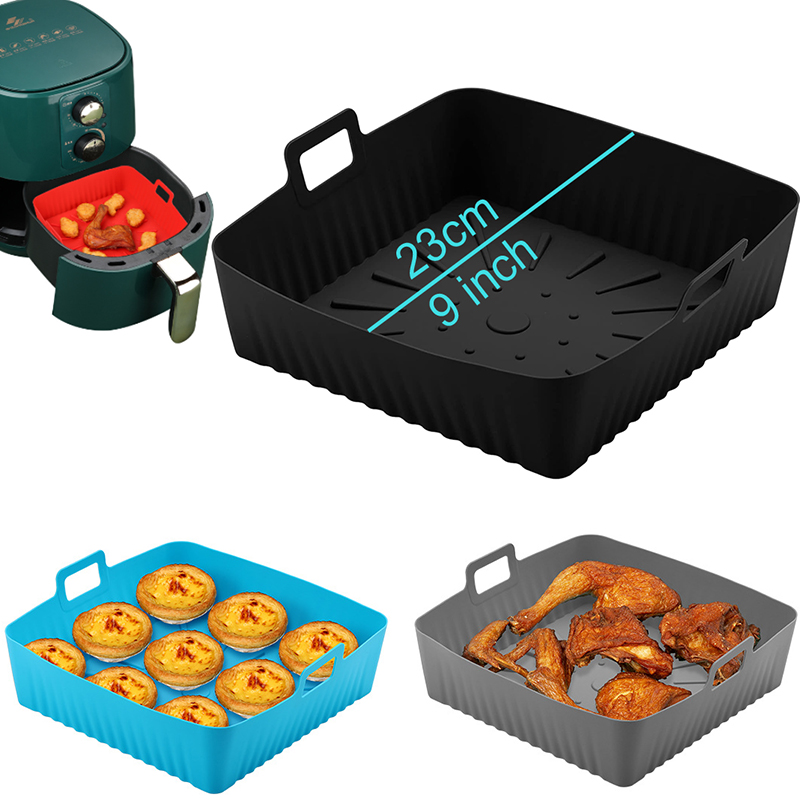 大 23 センチメートルエアフライヤーシリコンバスケット 9 - Air Fryer Silicone Pot Liner のレビューと価格