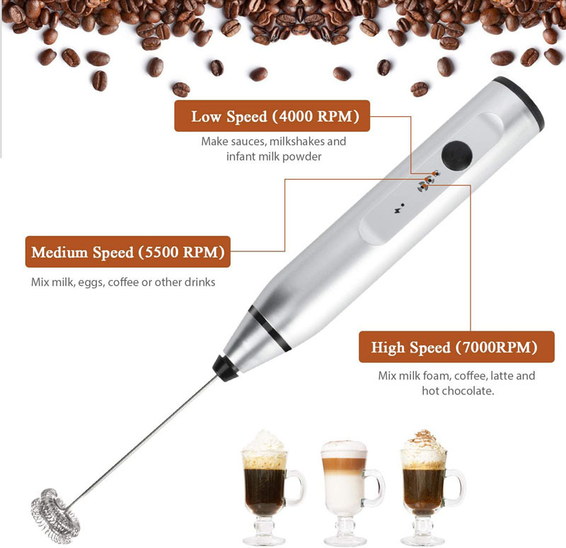 ミニ電動ハンドヘルドミルク泡立て器電動ブレンダー USB 電 - Portable Blender Usb Rechargeable のレビューと価格
