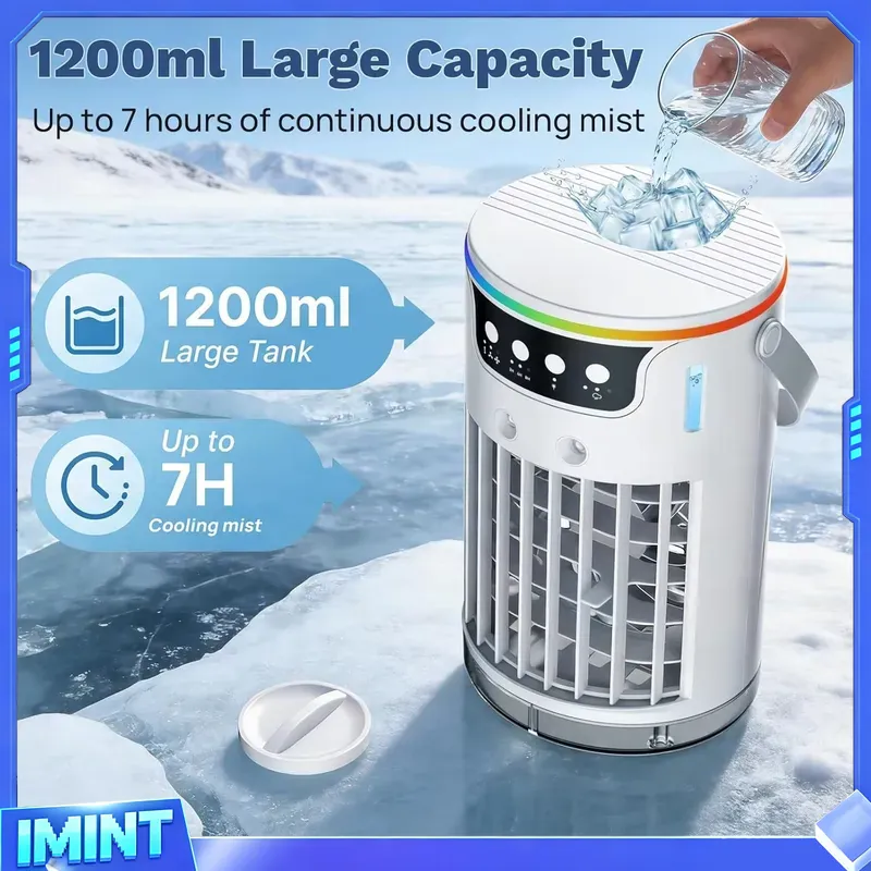 ポータブルエアコンファン、1200ML水タンク付きパーソナル - Air Conditioners のレビューと価格