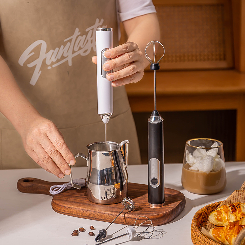 電動ミルクフォーマーブレンダーワイヤレスコーヒー泡立て器ミキ - Immersion Hand Blender Set のレビューと価格
