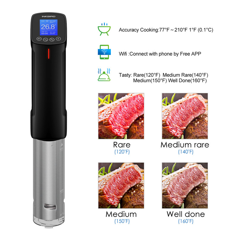 Inkbird-キッチン用の浸漬調理器,1000w,正確な温 - Digital Sous Vide Precision Cooker のレビューと価格