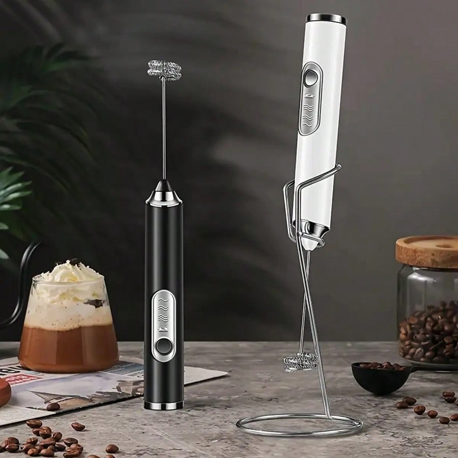 1パック入りハンドヘルド電動ミキサー、卵ビーター、ミルク泡立 - Electric Milk Frother Handheld のレビューと価格