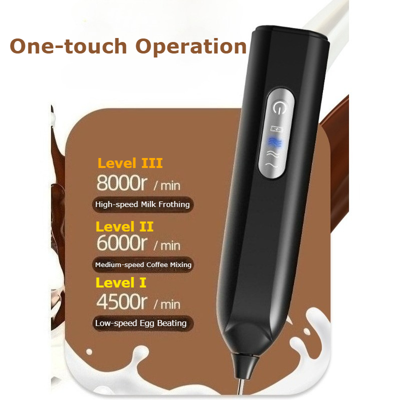 新型ハンドヘルド電動ミルクフォーマー、自動泡立て器、コーヒー - Electric Milk Frother Handheld のレビューと価格