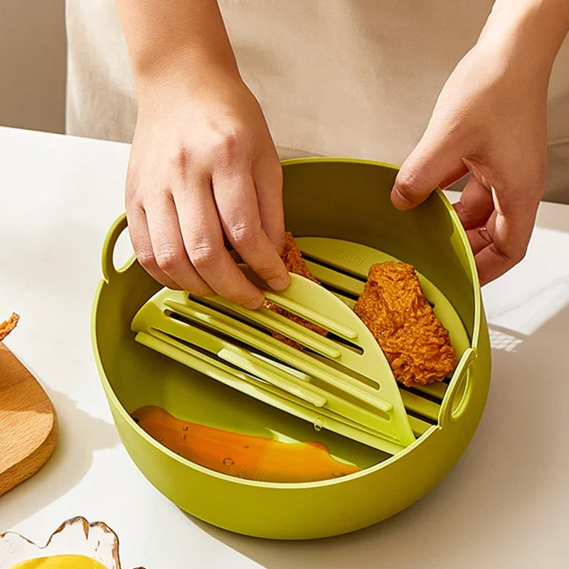 丸型エアフライヤーライナー、四角いシリコンポット、食品安全、 - Air Fryer Silicone Pot Liner のレビューと価格