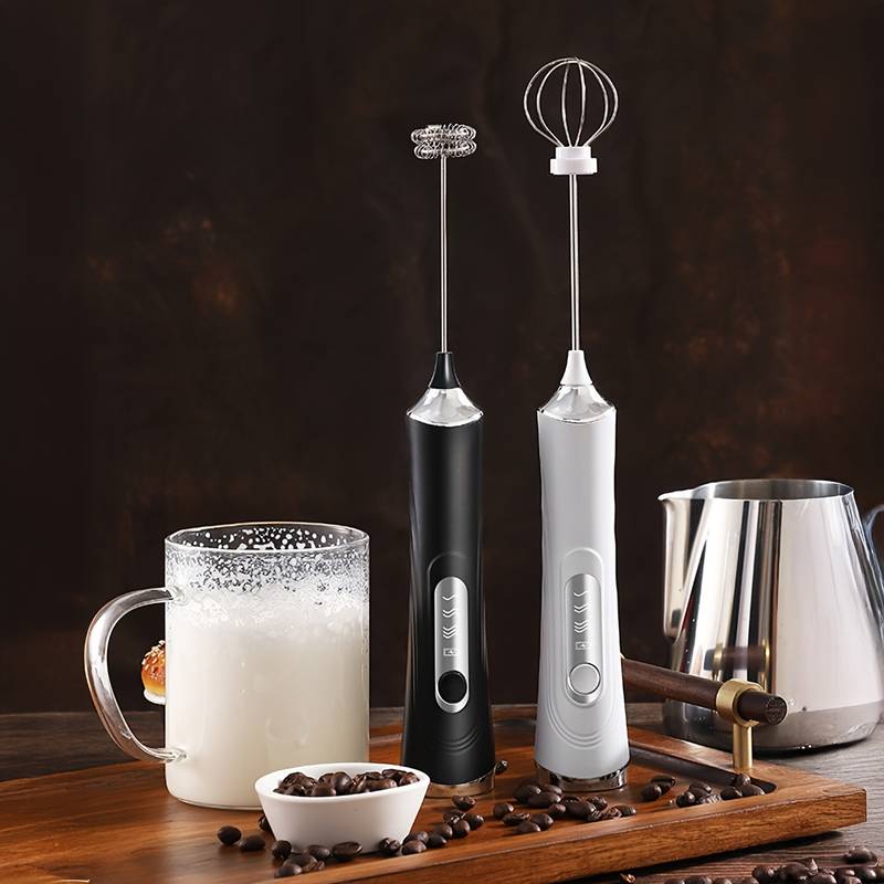 ワイヤレス電動ミルク泡立て器と卵ビーター、タイプC 3段階速 - Electric Milk Frother Handheld のレビューと価格