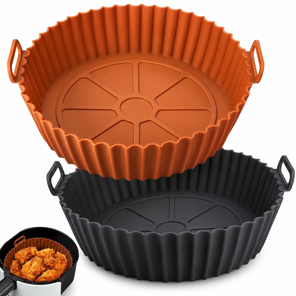 エアフライヤーシリコンバスケット再利用可能なライナーベーキン - Air Fryer Silicone Pot Liner のレビューと価格