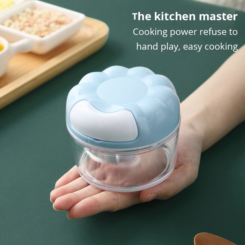 1個ブルー/ピンクマニュアルガーリックマッシャーハンドプルキ - Immersion Hand Blender Set のレビューと価格