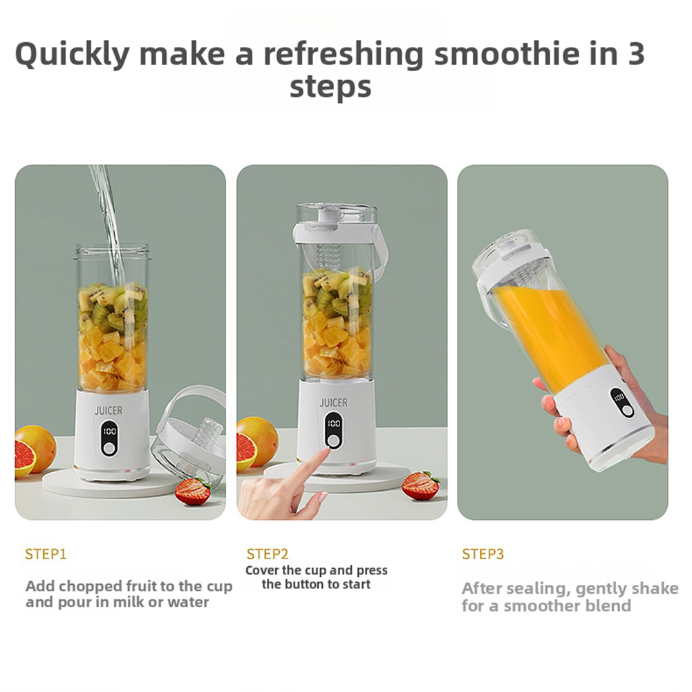 ポータブルブレンダー 600ML 電動ジューサー フルーツミ - Portable Blender Usb Rechargeable のレビューと価格