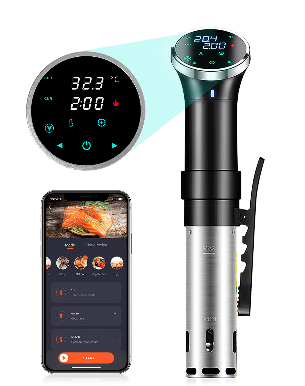 真空調理器 1100W イマージョンサーキュレーター 25- - Digital Sous Vide Precision Cooker のレビューと価格