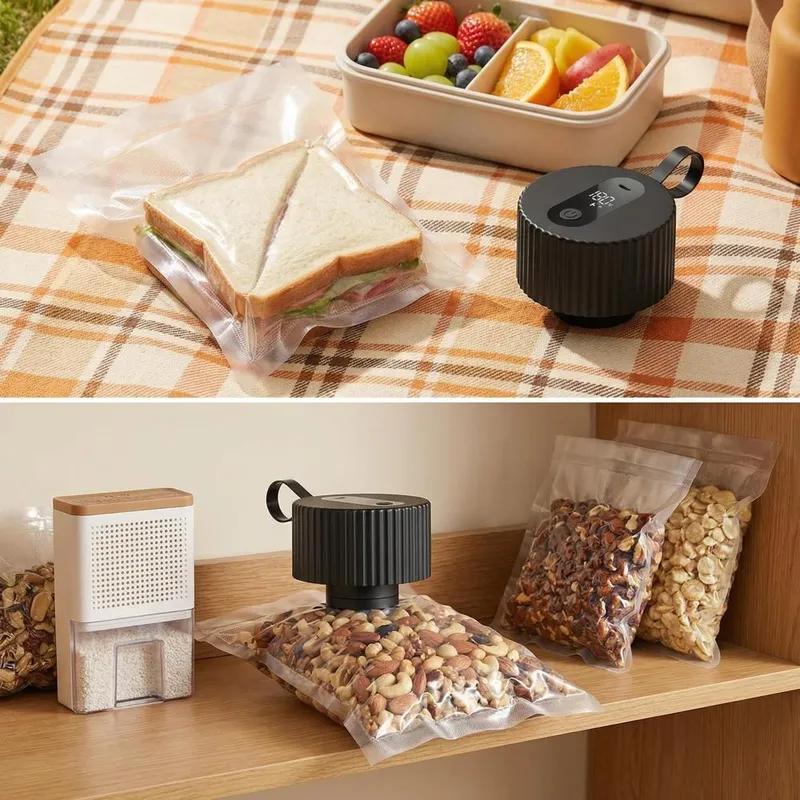 3-in-1 ハンドヘルド電動メイソンジャー真空シーリングマ - Food Vacuum Sealer Machine のレビューと価格