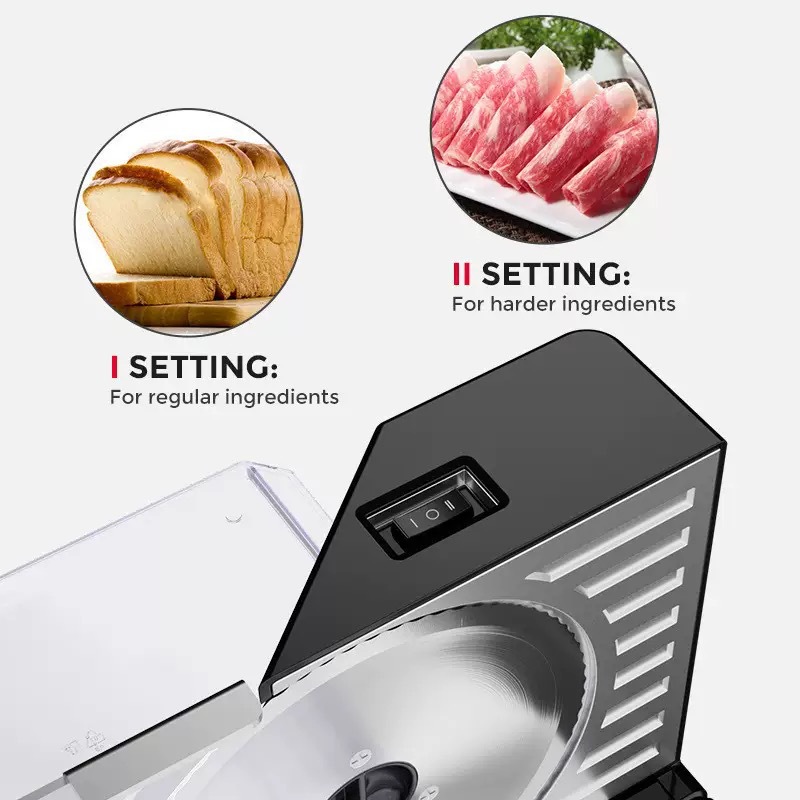220V/110V 家庭用電気デリフードスライサー調節可能な - Automatic Meat Slicer Home のレビューと価格