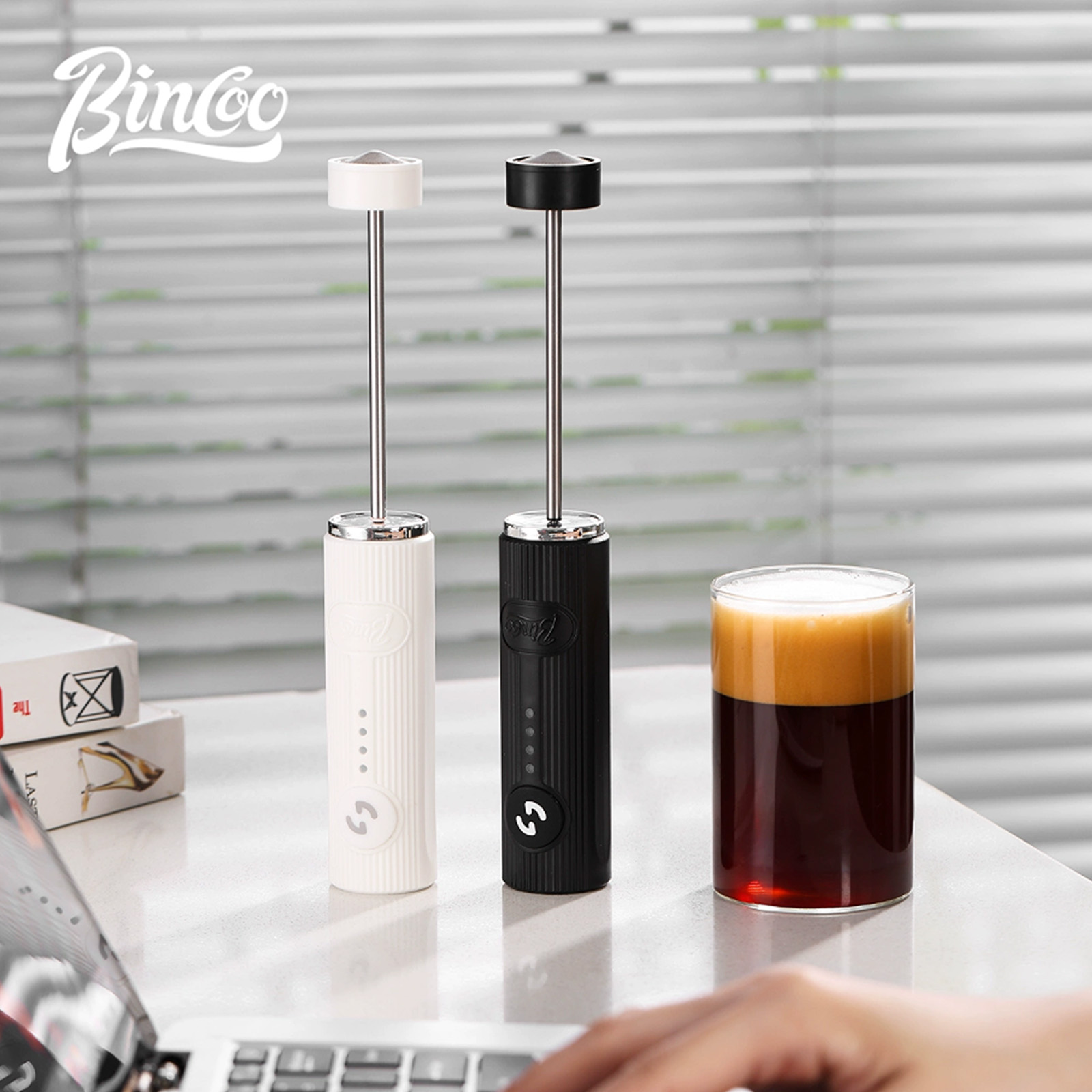 BINCOO 電気コーヒー泡立て器 USB 充電式 2 スピ - Electric Milk Frother Handheld のレビューと価格