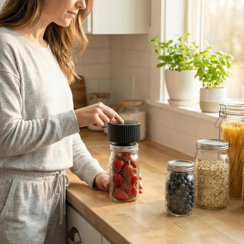 電動メイソンジャー真空シーリングマシンキット 3-in-1  - Food Vacuum Sealer Machine のレビューと価格