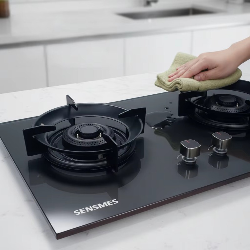 黒色強化ガラスパネル 2口ビルトインガスコンロ キッチン調理 - Kitchen Appliances のレビューと価格